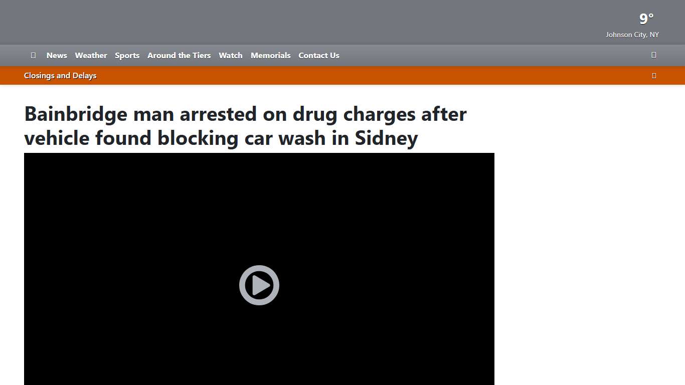 Bainbridge man arrested on drug charges after vehicle found blocking car wash in Sidney